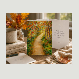 Gute-Besserung-Grußkarte Herbstliche Herbstblätter
