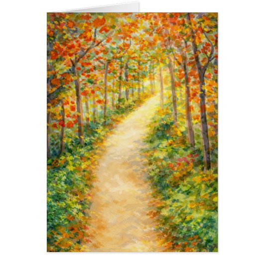 Gute-Besserung-Grußkarte Herbstliche Herbstblätter (Vorne)