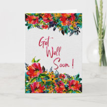 Gute Besserung – Helle Florale Aquarellmalerei