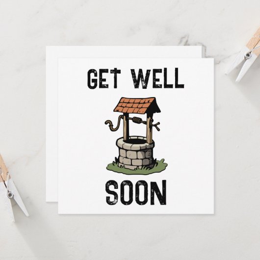 Gute Besserung Karte (Vorderseite/Rückseite Beispiel)