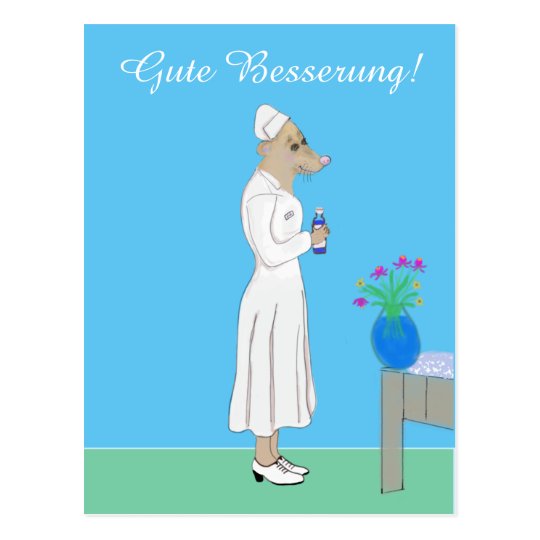 Gute Besserung Liebevolle Krankenschwester Postkarte Zazzle De