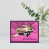 Gute Besserung! Postkarte (Stehend Vorderseite)