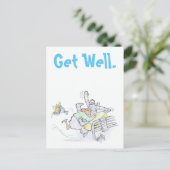 Gute Besserung. Postkarte (Stehend Vorderseite)