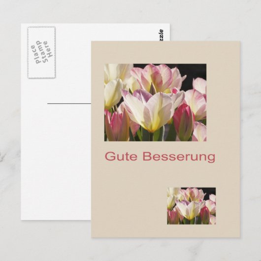 Gute Besserung Postkarte (Vorne/Hinten)