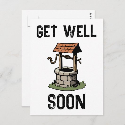 Gute Besserung Postkarte (Vorne/Hinten)