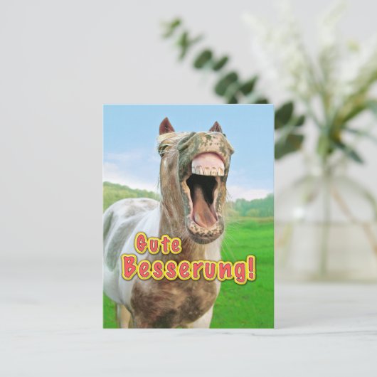 Gute Besserung Postkarte (Stehend Vorderseite)