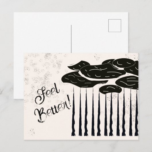 Gute Besserung Postkarte (Vorne/Hinten)