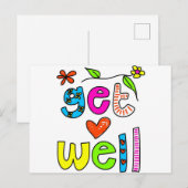 Gute Besserung Postkarte (Vorne/Hinten)