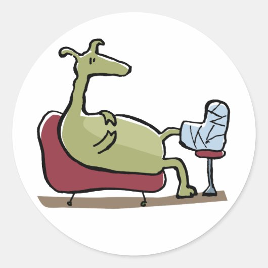 gute besserung runder aufkleber (Vorderseite)