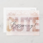 *Gute Besserung* Spruch Karte Blass (Vorne/Hinten)