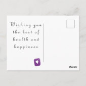 Gute Besserung Teetasse Postkarte (Rückseite)