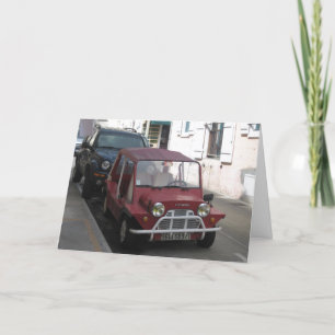 Gute Besserung - Vintage Notfallwagen Karte