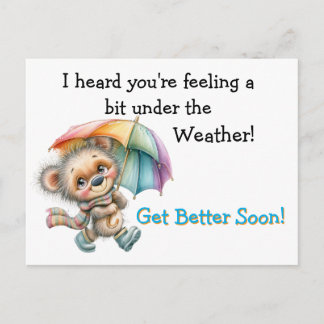 Gute Besserung Wetter  Postkarte