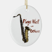Gute Beziehungen zu anderen Saxophon Keramik Ornament (Rechts)