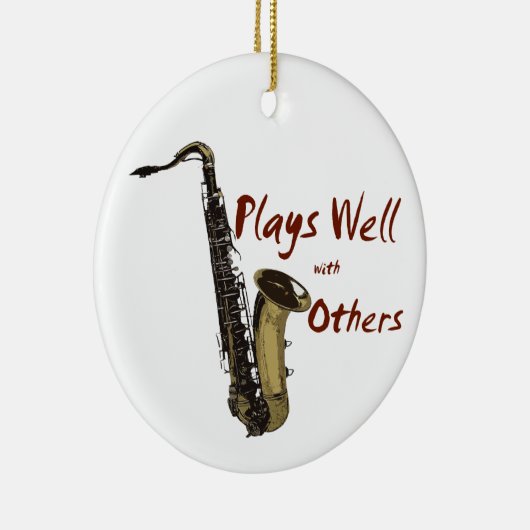 Gute Beziehungen zu anderen Saxophon Keramik Ornament (Rechts)