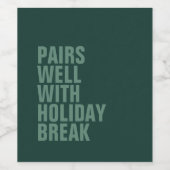 Gute Beziehungen zu den lustigen Eltern Weinetikett (Einzelnes Label)