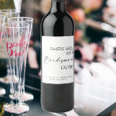 Gute Beziehungen zu den Spitzenkräften Weinetikett