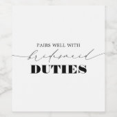 Gute Beziehungen zu den überseeischen Behörden Weinetikett (Einzelnes Label)