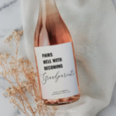 Gute Beziehungen zu Großeltern bei der Ankündigung Weinetikett