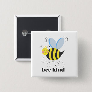 Gute Bienenprinzessin mit Krone und Slogan Bee Kin Button