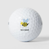 Gute Bienenprinzessin mit Krone und Slogan Bee Kin Golfball (Vorderseite)