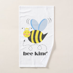 Gute Bienenprinzessin mit Krone und Slogan Bee Kin Handtuch