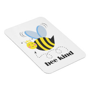 Gute Bienenprinzessin mit Krone und Slogan Bee Kin Magnet