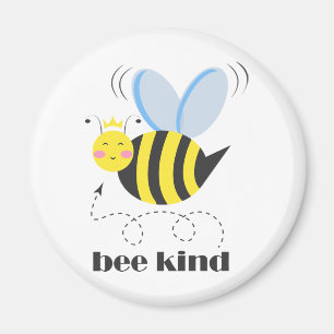 Gute Bienenprinzessin mit Krone und Slogan Bee Kin Magnet