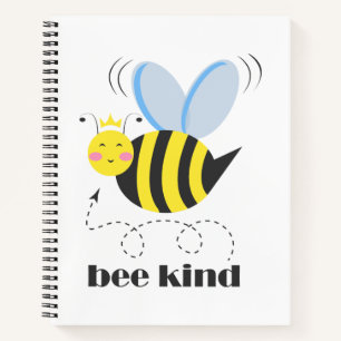 Gute Bienenprinzessin mit Krone und Slogan Bee Kin Notizblock