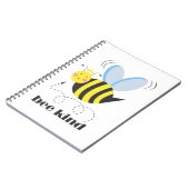 Gute Bienenprinzessin mit Krone und Slogan Bee Kin Notizblock (Linke Seite)