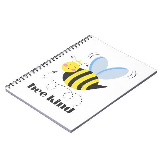 Gute Bienenprinzessin mit Krone und Slogan Bee Kin Notizblock (Linke Seite)