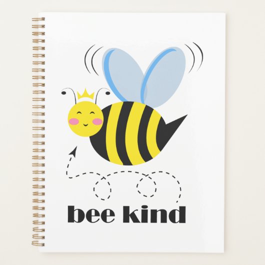 Gute Bienenprinzessin mit Krone und Slogan Bee Kin Planer (Vorderseite)