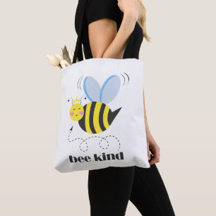 Gute Bienenprinzessin mit Krone und Slogan Bee Kin Tasche