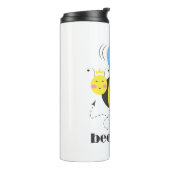 Gute Bienenprinzessin mit Krone und Slogan Bee Kin Thermosbecher (Nach links gedreht)