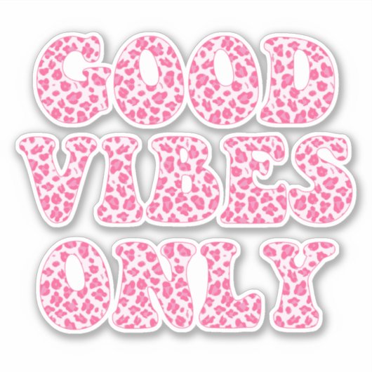 Gute Bilder nur VSCO Girls Pink Leopard Print Aufkleber (Vorderseite)