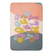 Gute Bilder nur Zitat Retro 60er Hippie Design Badematte (Vorderseite Vertikal)