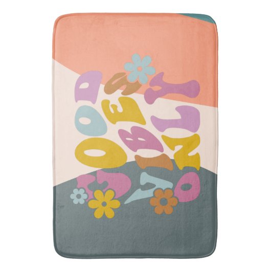 Gute Bilder nur Zitat Retro 60er Hippie Design Badematte (Vorderseite Vertikal)