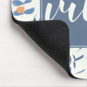 Gute Bilder nur Zittern Blumenmuster Blauer Orange Mousepad (Ecke)