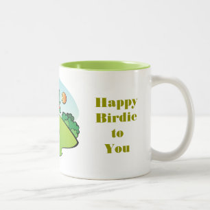 Gute Birdie-Tasse. Zweifarbige Tasse