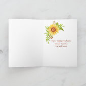 Gute Blumengelbe Sonnenblumen Karte (Innenseite)