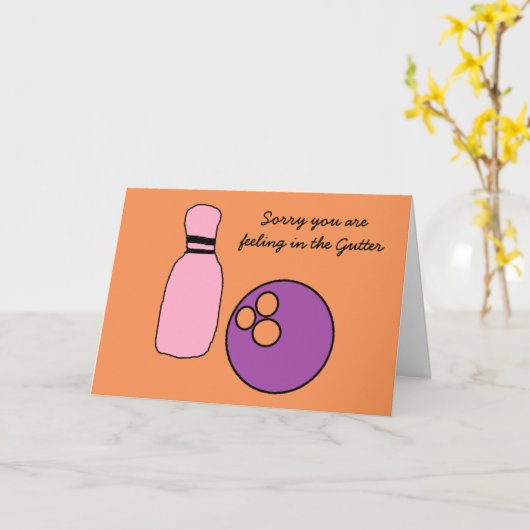 Gute Bowling Karte (Gelbe Blume)
