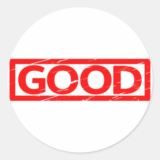 Gute Briefmarke Runder Aufkleber (Vorderseite)