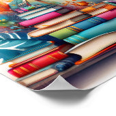 Gute Bücher - ideales Leben Poster (Ecke)