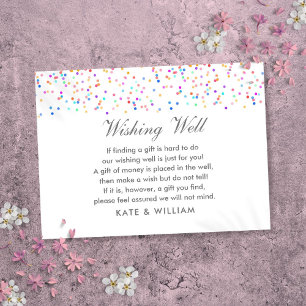 Gute bunte Rainbow Confetti Wedding Begleitkarte