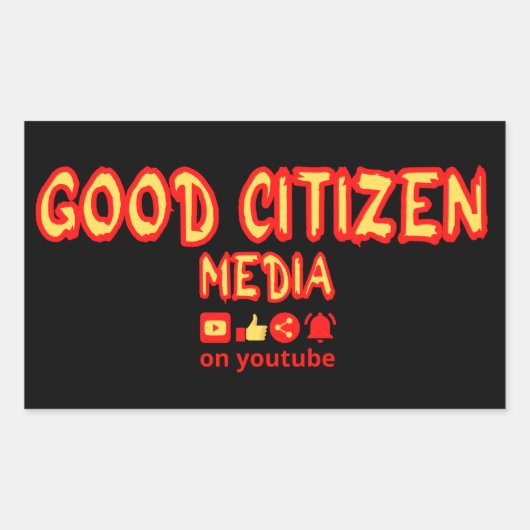 GUTE BÜRGERINNEN UND BÜRGER RECHTECKIGER AUFKLEBER (Vorderseite)