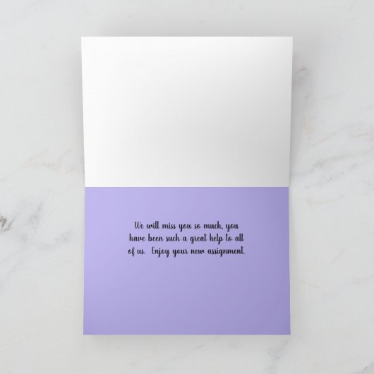 Gute Bye Card für die Schwester Religiöse Statue i Dankeskarte (Innenseite)