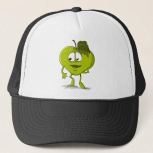 Güte-Cartoon-Charakter-Blatt Apples lustiges Truckerkappe