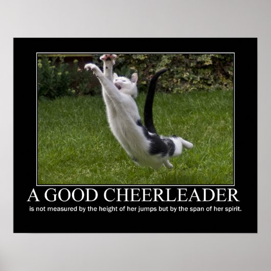 Gute Cheerleader Cat Artwork Poster (Vorne)