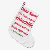gute Chinchilla Großer Weihnachtsstrumpf (Vorderansicht (hängend))