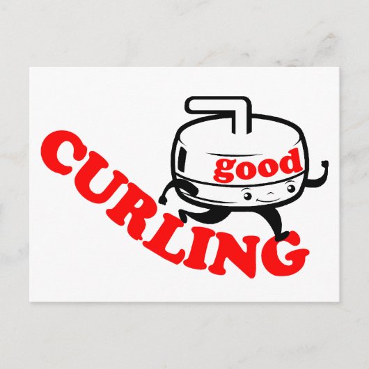 [ GUTE CURLING ] Retro Stone Typ Cards & Postkarte (Vorderseite)